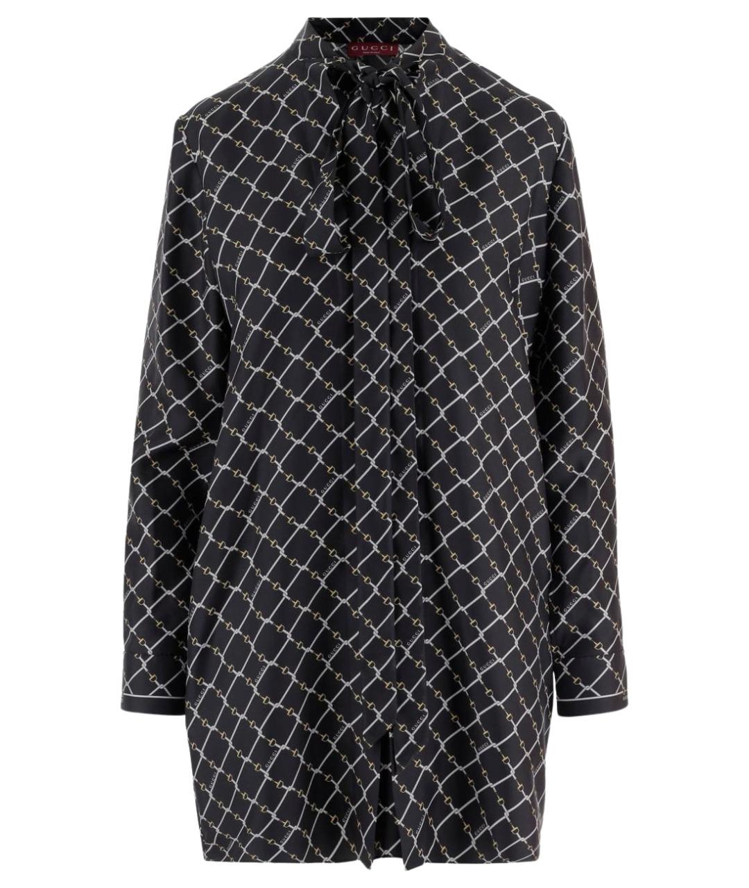 GUCCI Черное шелковое платье, фото 1