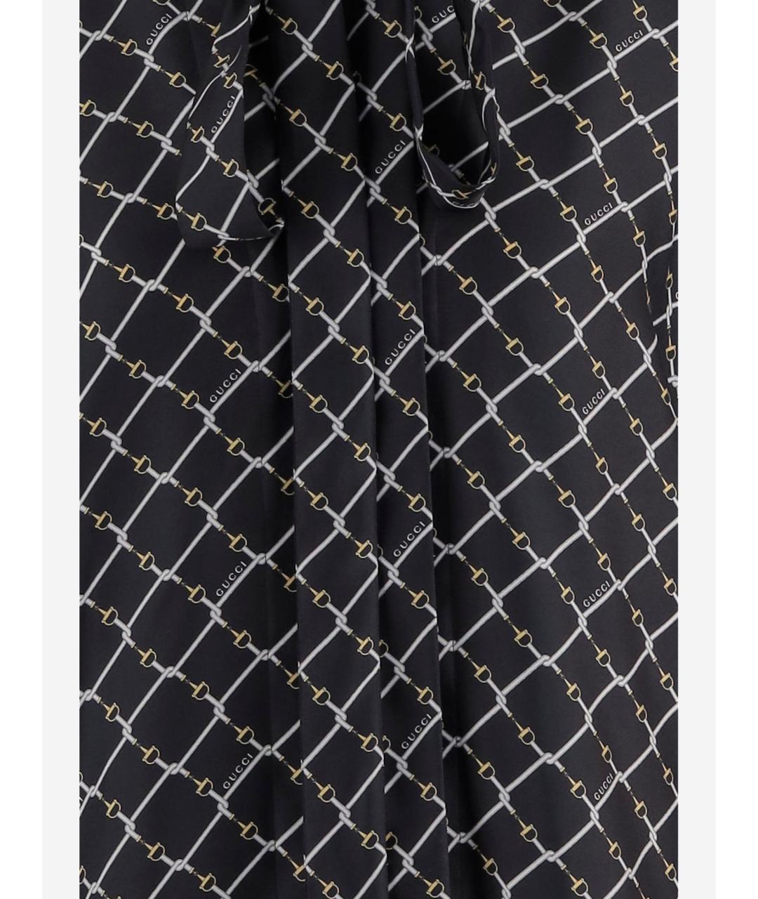 GUCCI Черное шелковое платье, фото 3