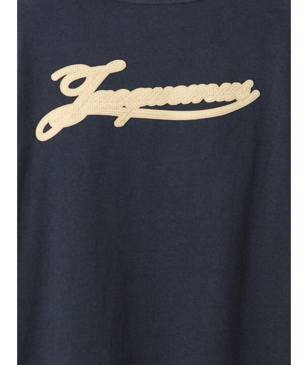 JACQUEMUS Черная хлопковая футболка, фото 3