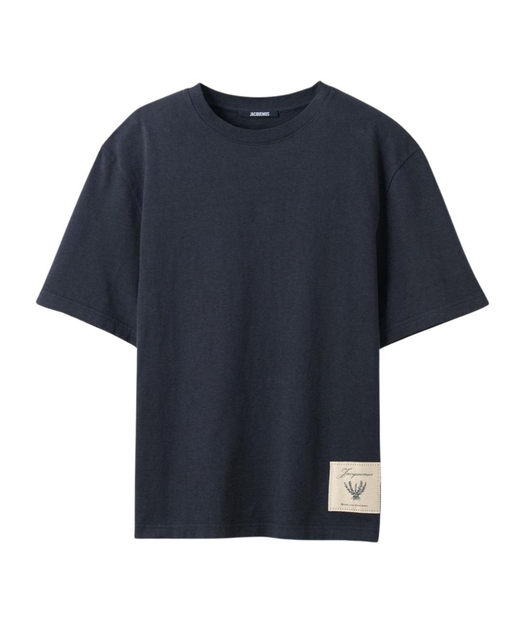 JACQUEMUS Черная хлопковая футболка, фото 1