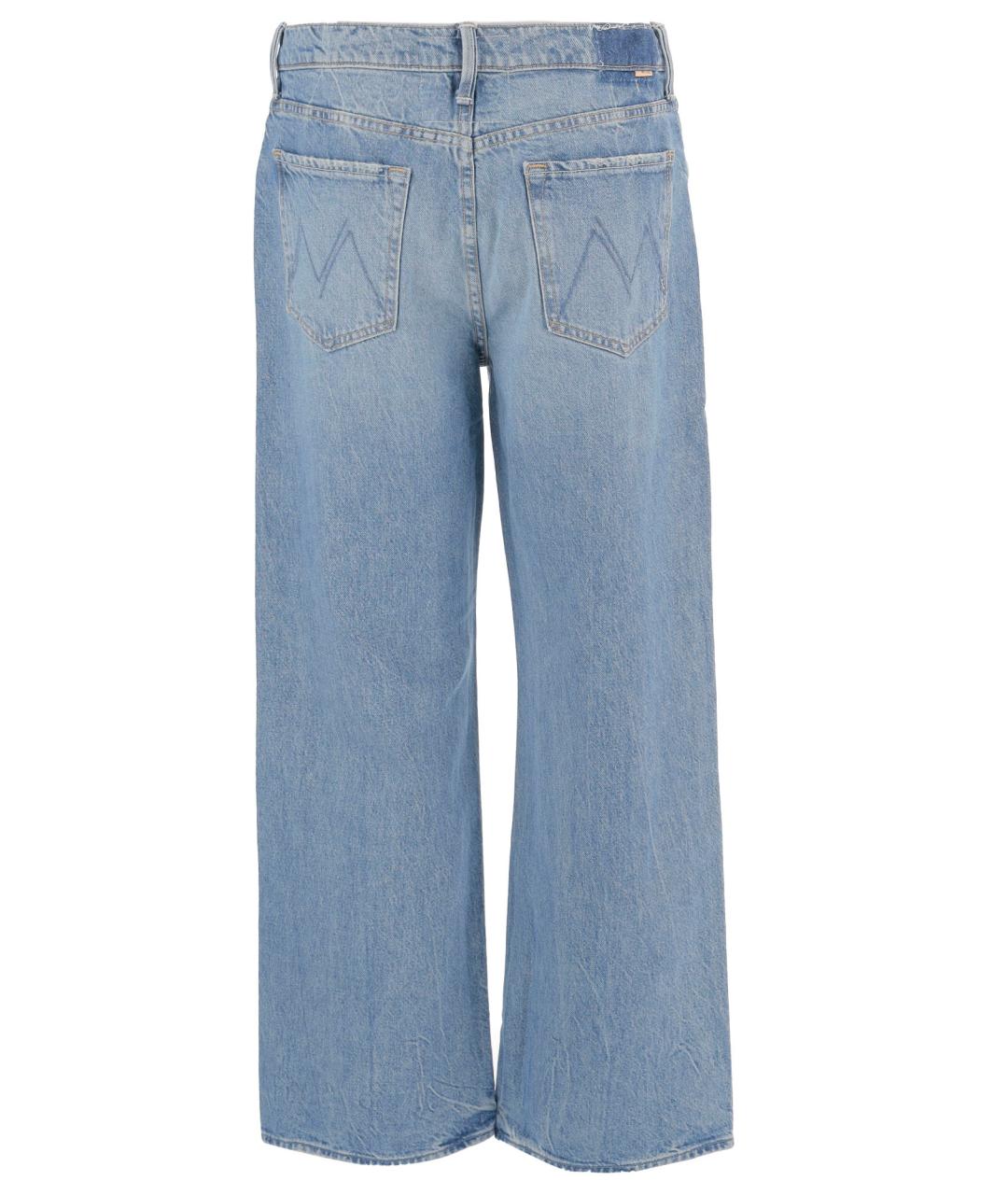 MOTHER Синие хлопковые прямые джинсы, фото 2