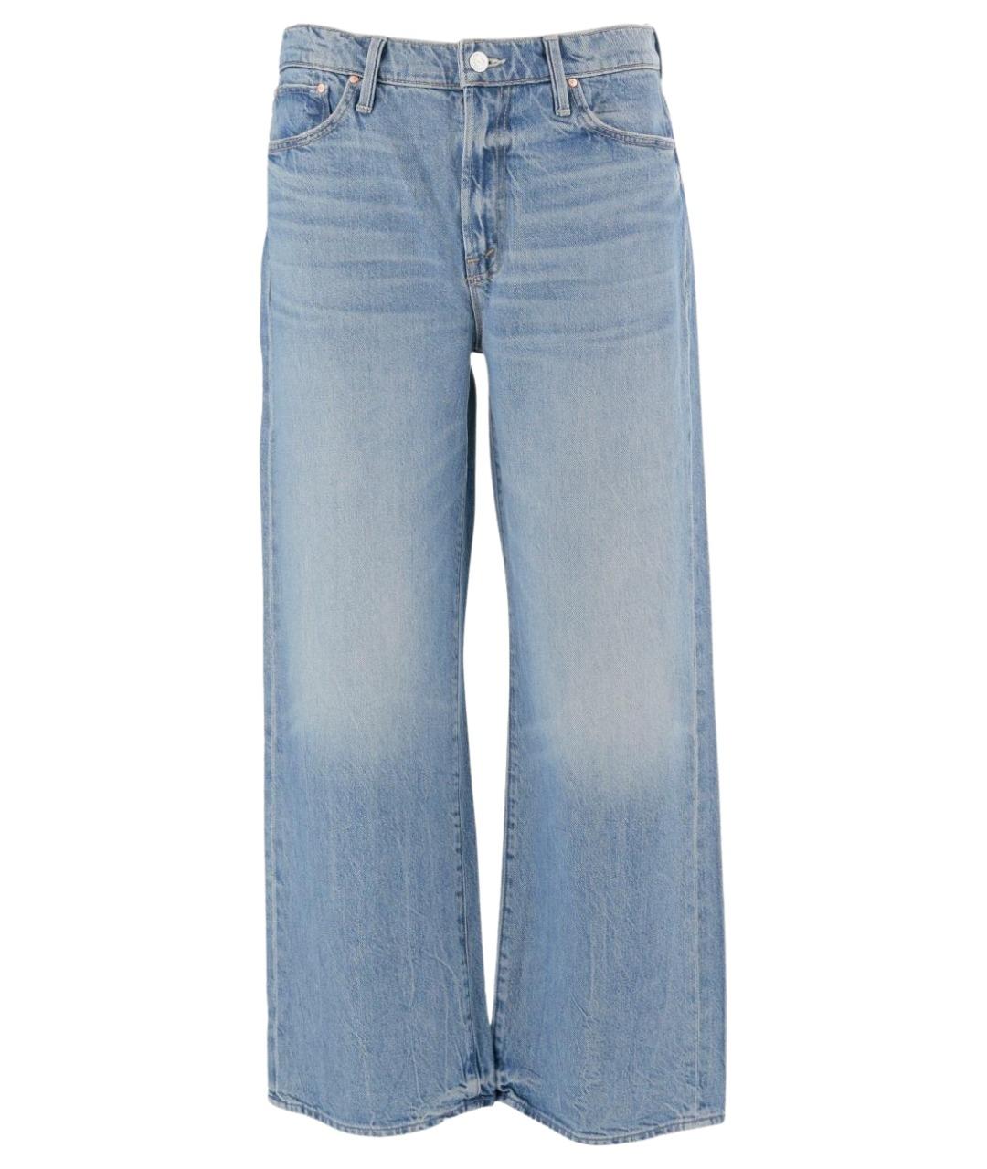 MOTHER Синие хлопковые прямые джинсы, фото 1