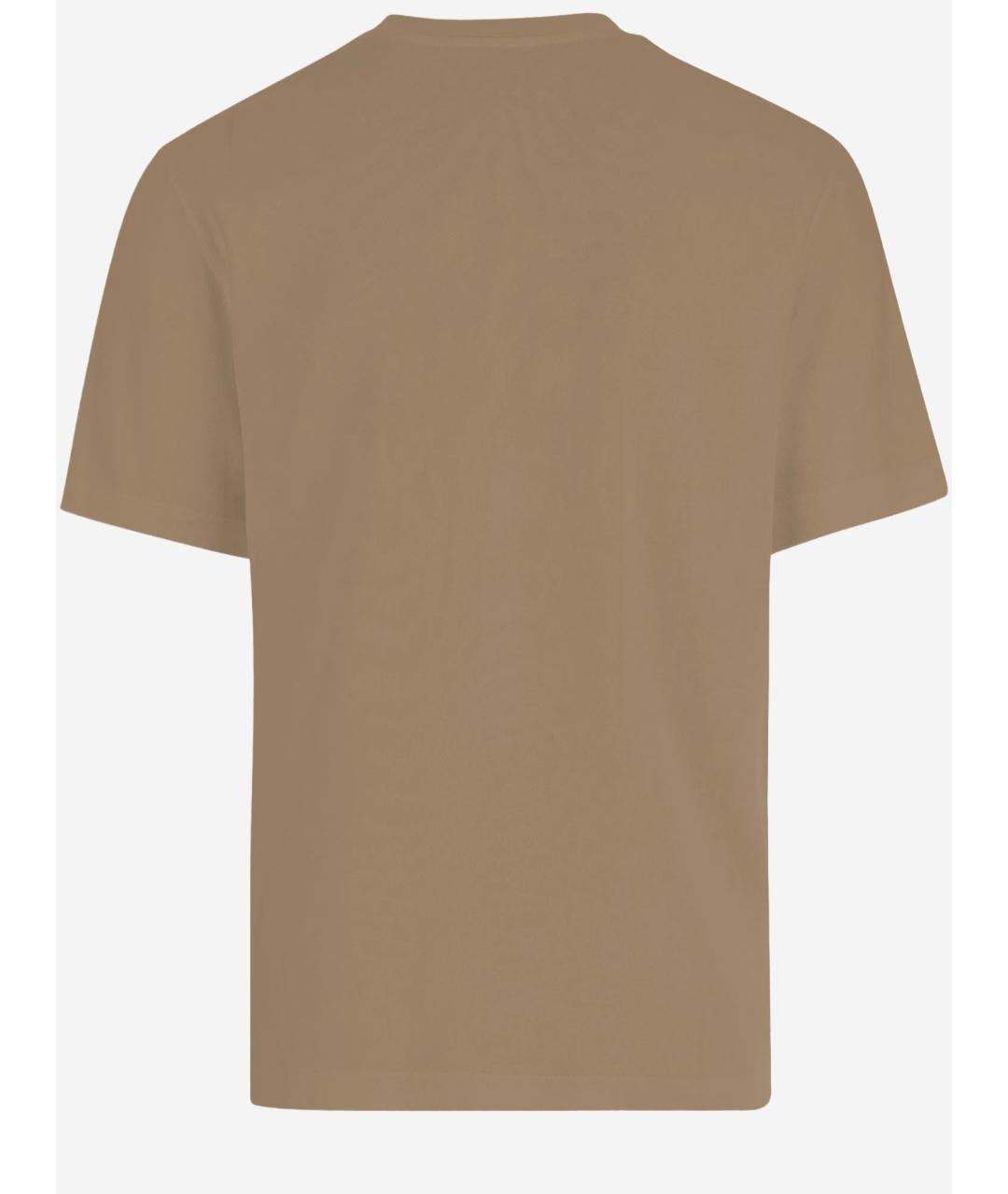 JACQUEMUS Бежевая хлопковая футболка, фото 2