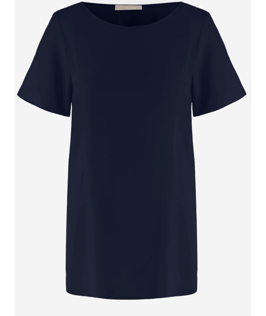 ALLUDE Синяя шелковая футболка, фото 4