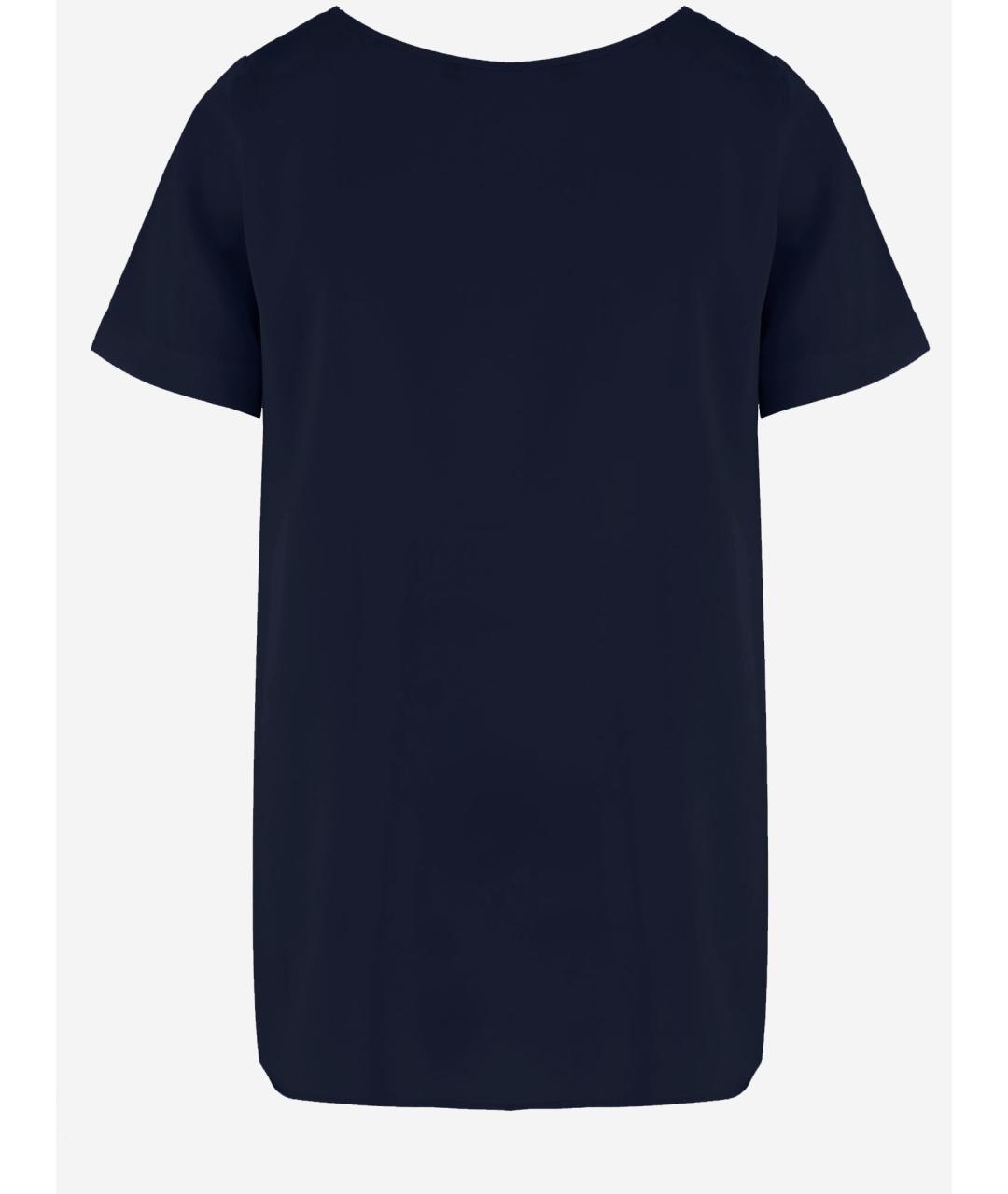 ALLUDE Синяя шелковая футболка, фото 2