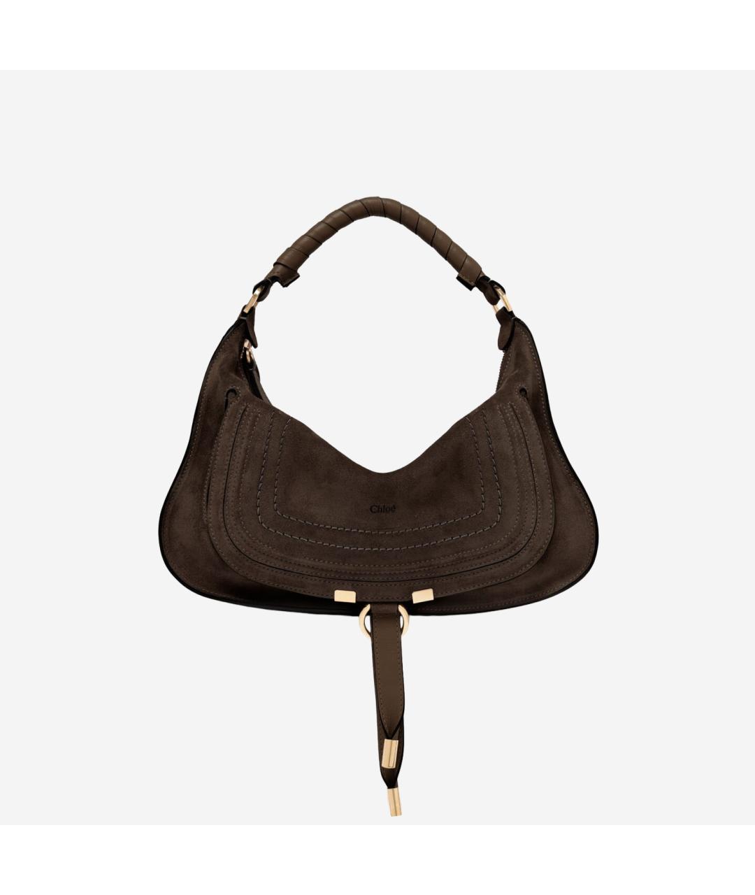 CHLOE Коричневая кожаная сумка через плечо, фото 5