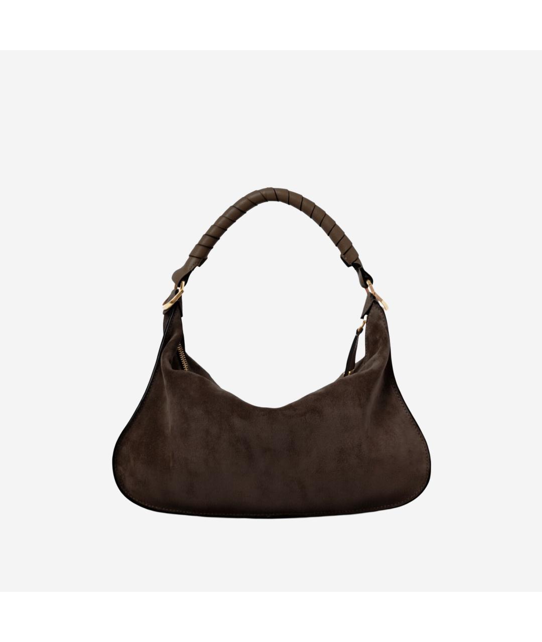 CHLOE Коричневая кожаная сумка через плечо, фото 3