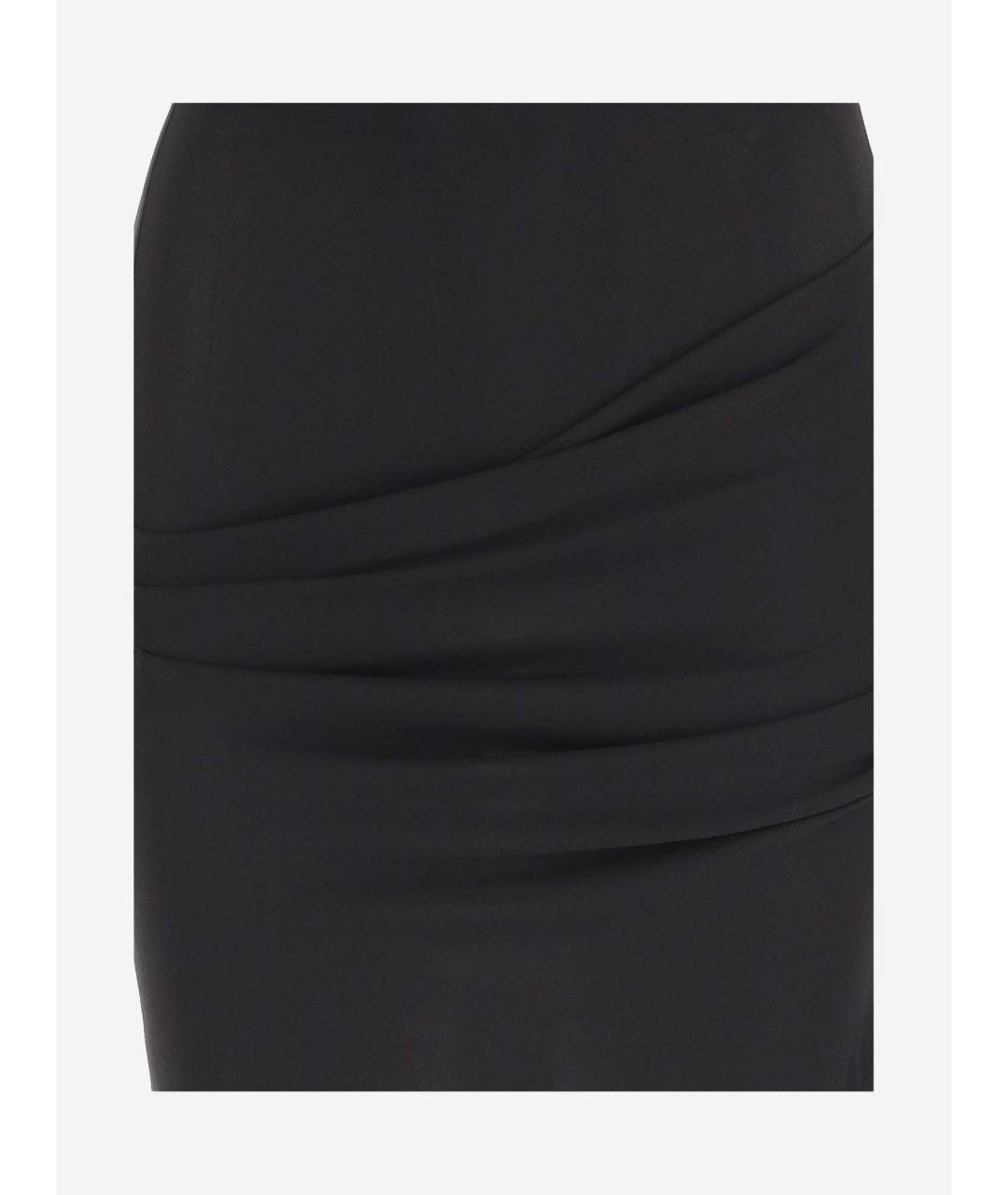 JACQUEMUS Черное вискозное коктейльное платье, фото 3