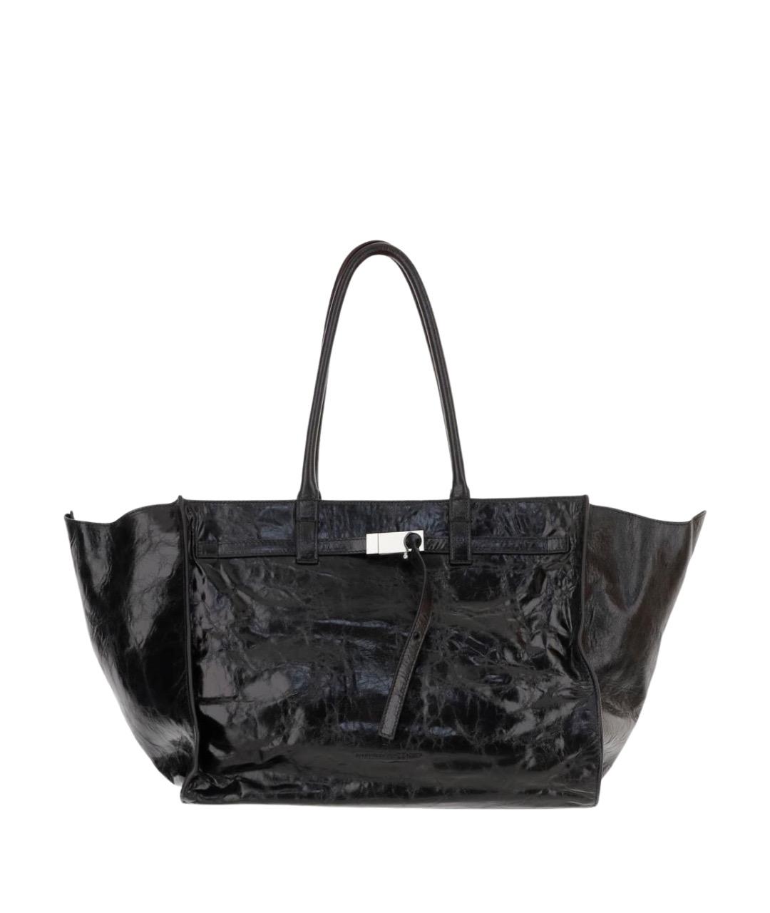 BENEDETTA BRUZZICHES Черная кожаная сумка тоут, фото 1