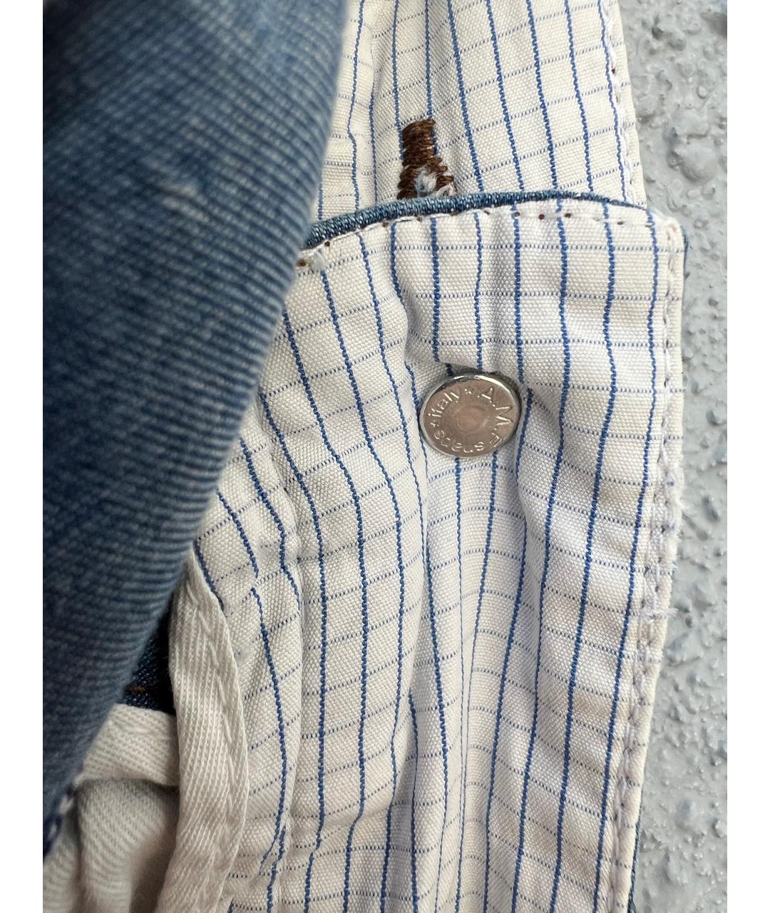 BRIONI Синие хлопковые прямые джинсы, фото 6