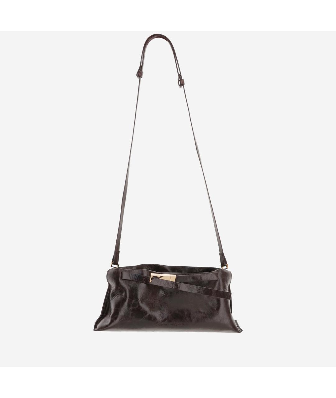 BENEDETTA BRUZZICHES Коричневая кожаная сумка через плечо, фото 5