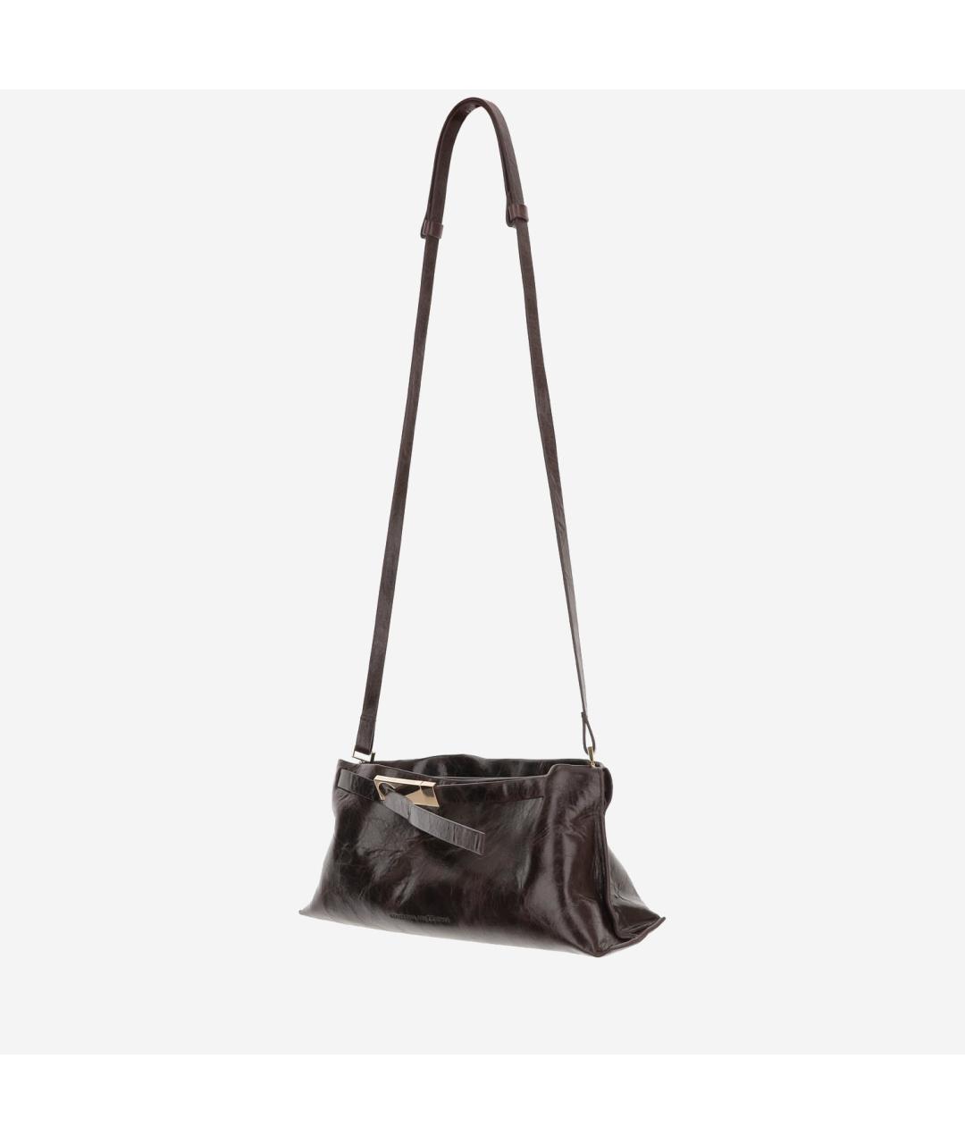 BENEDETTA BRUZZICHES Коричневая кожаная сумка через плечо, фото 2
