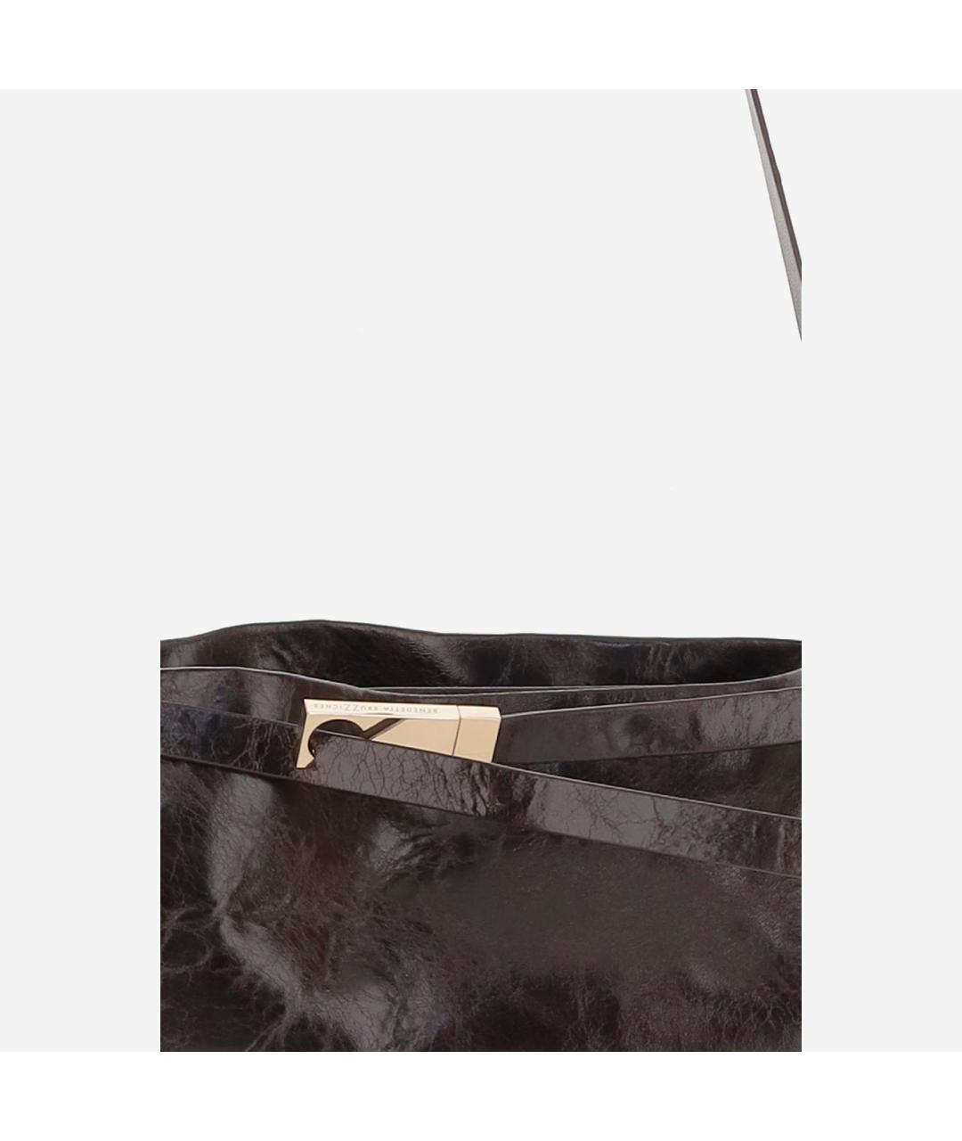 BENEDETTA BRUZZICHES Коричневая кожаная сумка через плечо, фото 4