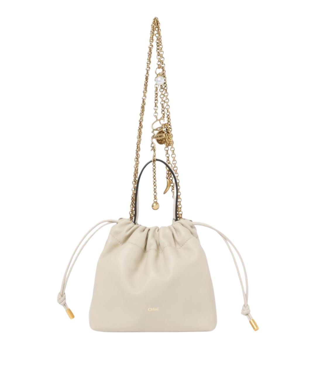 CHLOE Белая кожаная сумка через плечо, фото 1