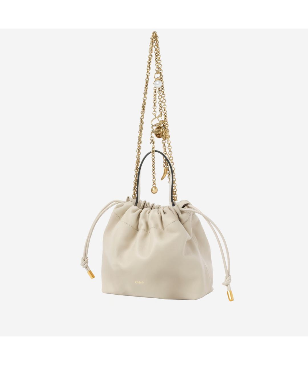 CHLOE Белая кожаная сумка через плечо, фото 2