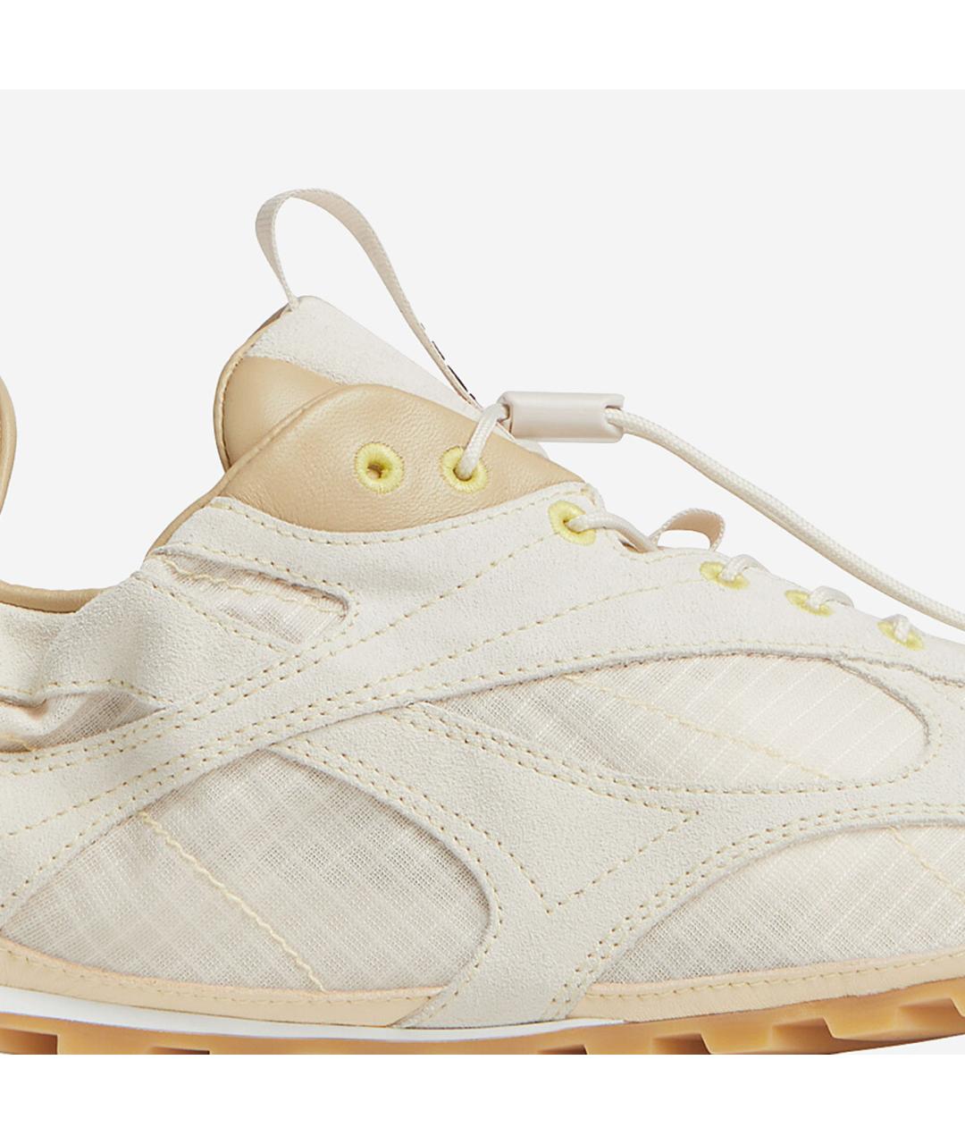 BOTTEGA VENETA Белые кожаные кроссовки, фото 4