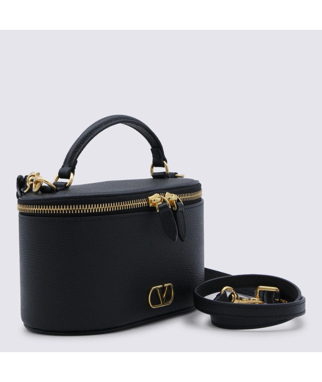 VALENTINO Черная кожаная сумка через плечо, фото 2