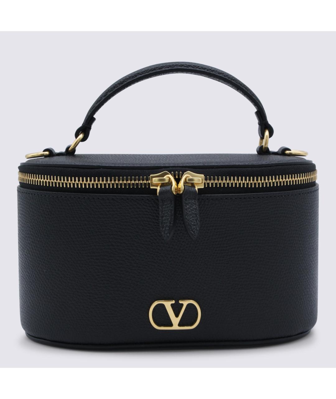 VALENTINO Черная кожаная сумка через плечо, фото 5