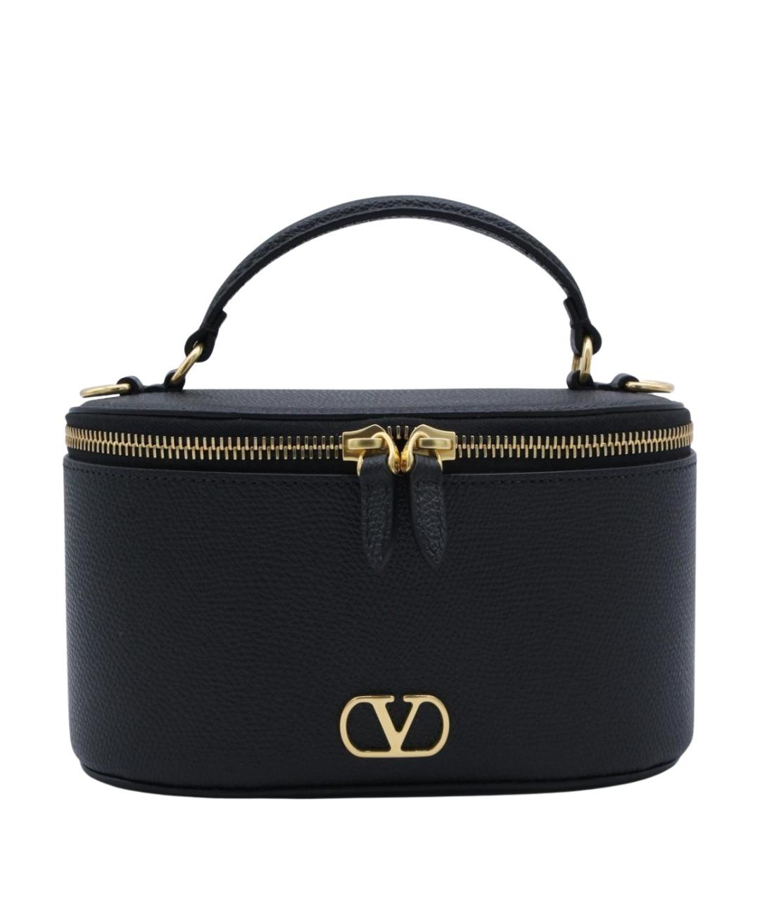 VALENTINO Черная кожаная сумка через плечо, фото 1