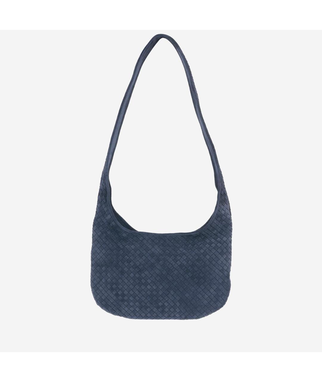 BOTTEGA VENETA Синяя кожаная сумка на плечо, фото 4