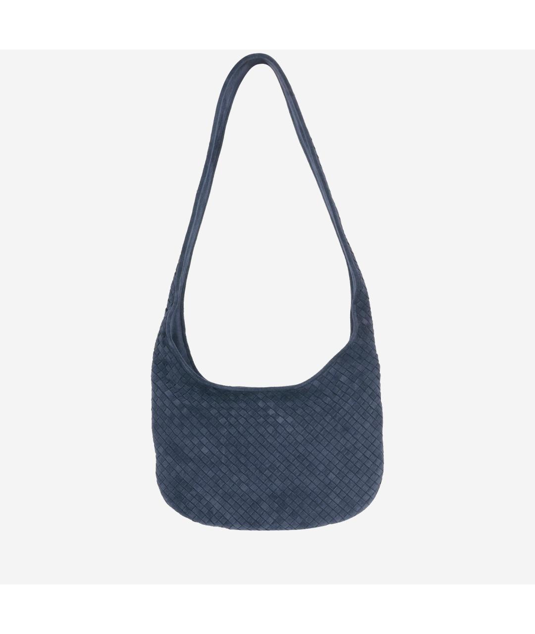 BOTTEGA VENETA Синяя кожаная сумка на плечо, фото 2