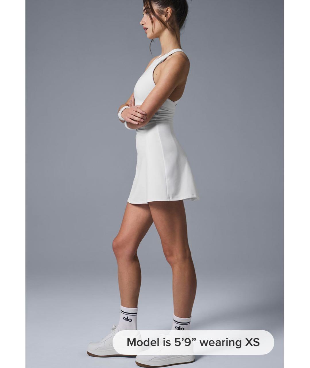 ALO YOGA Белое полиэстеровое платье, фото 6