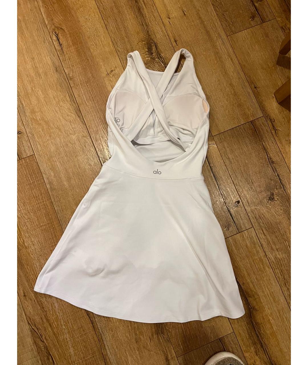 ALO YOGA Белое полиэстеровое платье, фото 7