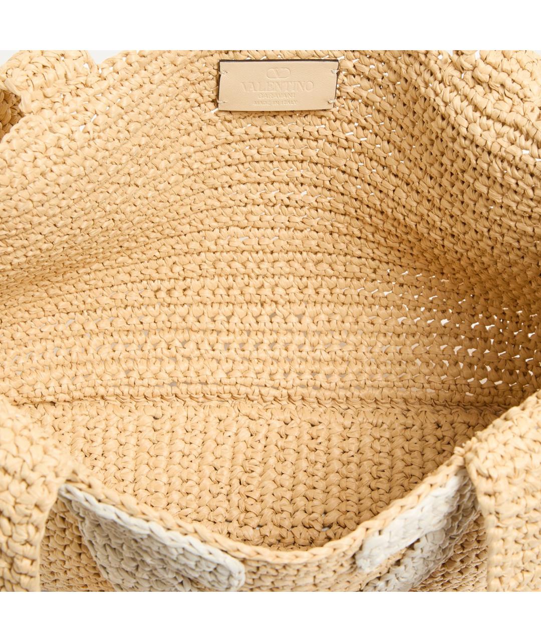 VALENTINO Бежевая сумка тоут, фото 4