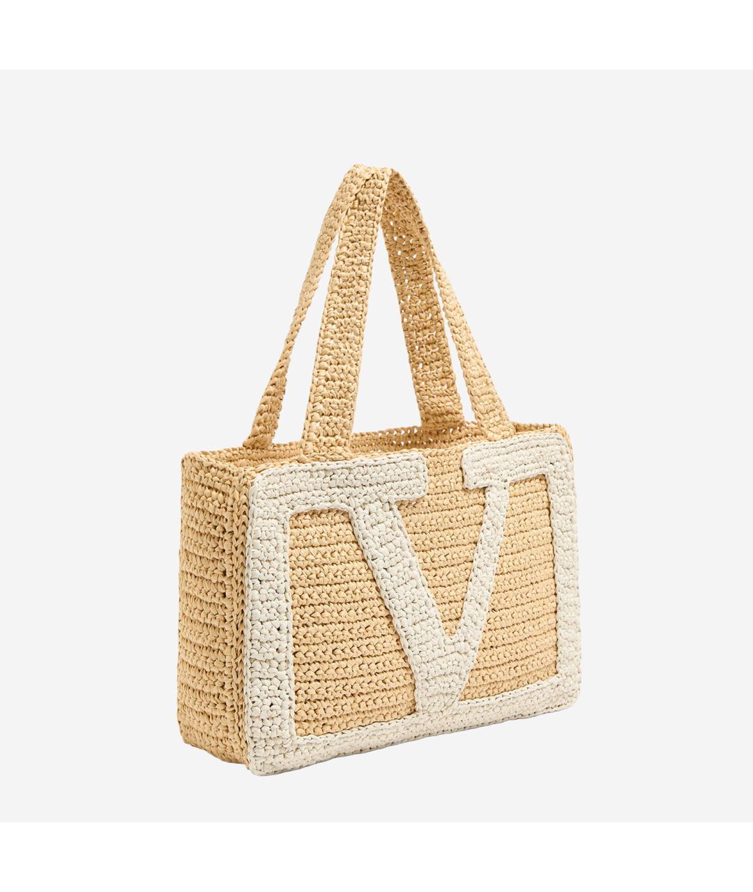 VALENTINO Бежевая сумка тоут, фото 2