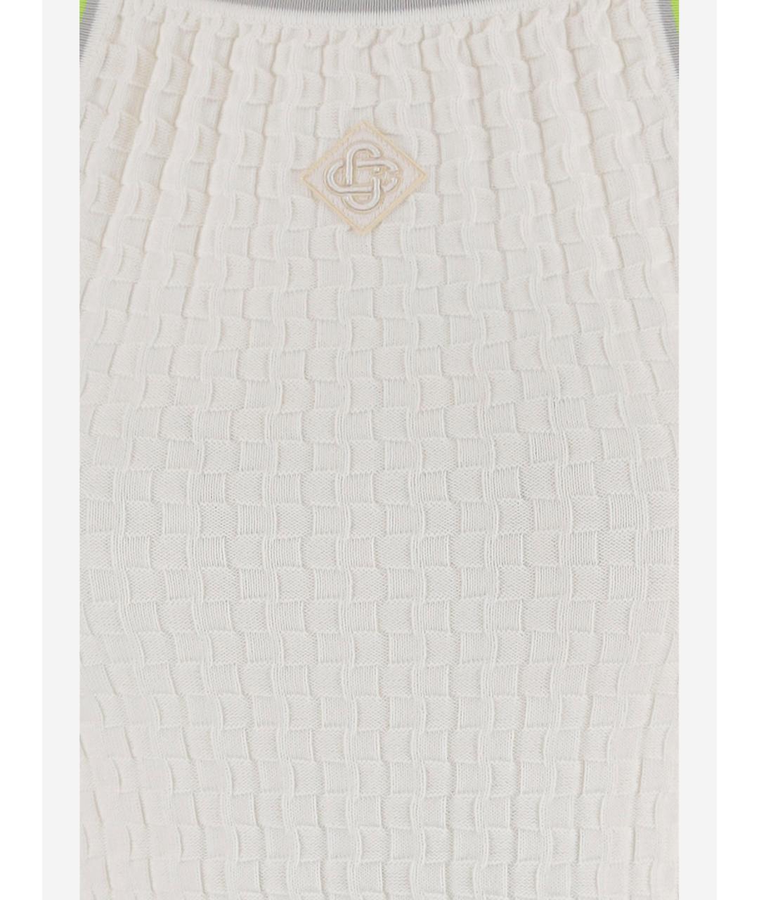 CASABLANCA Белое вискозное повседневное платье, фото 3