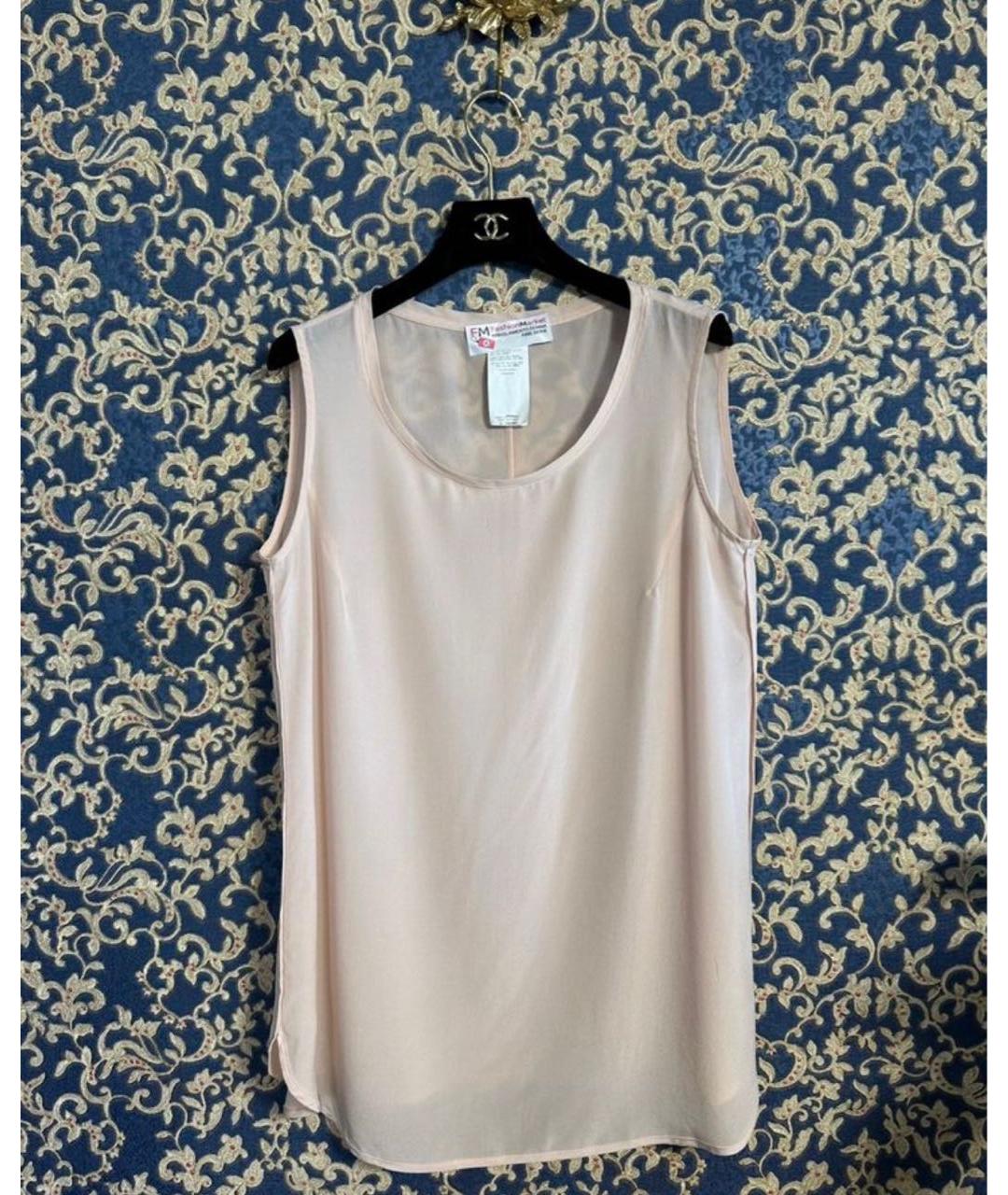 MAX MARA Розовая шелковая блузы, фото 3