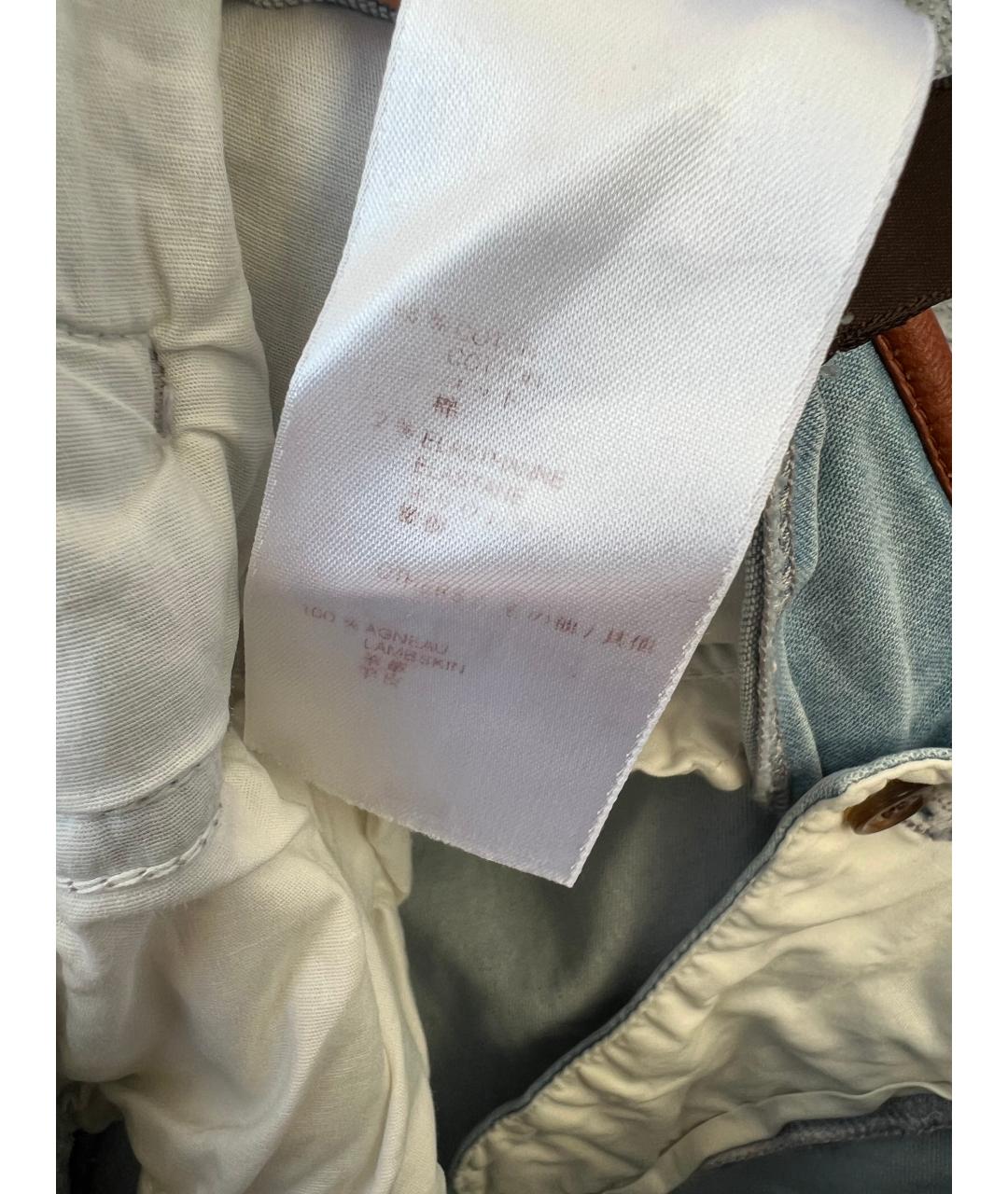 LOUIS VUITTON Голубые хлопковые джинсы слим, фото 5