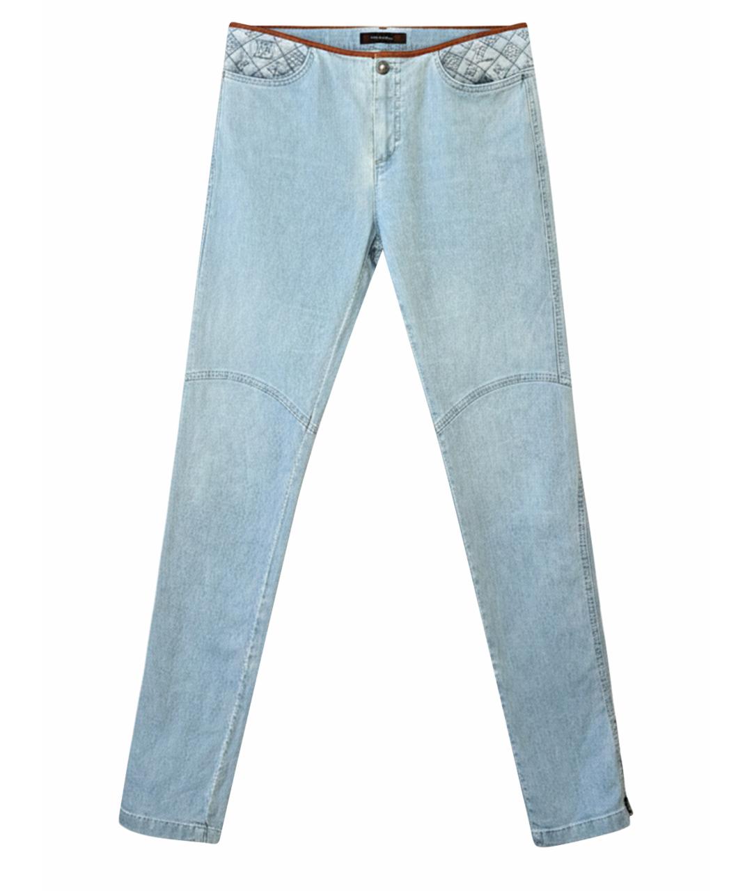 LOUIS VUITTON Голубые хлопковые джинсы слим, фото 1
