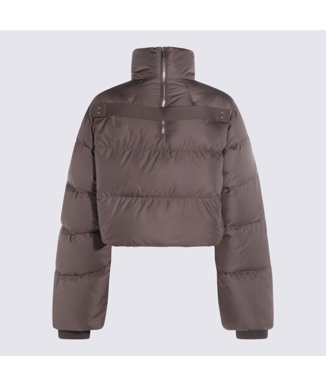 MONCLER Серый полиэстеровый пуховик, фото 2