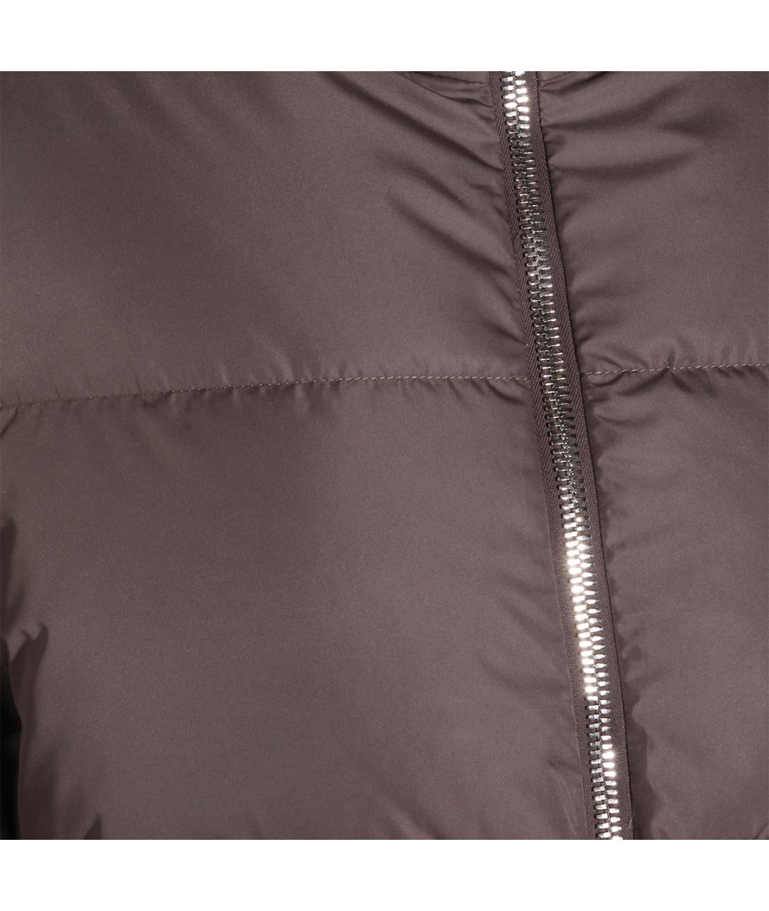 MONCLER Серый полиэстеровый пуховик, фото 4