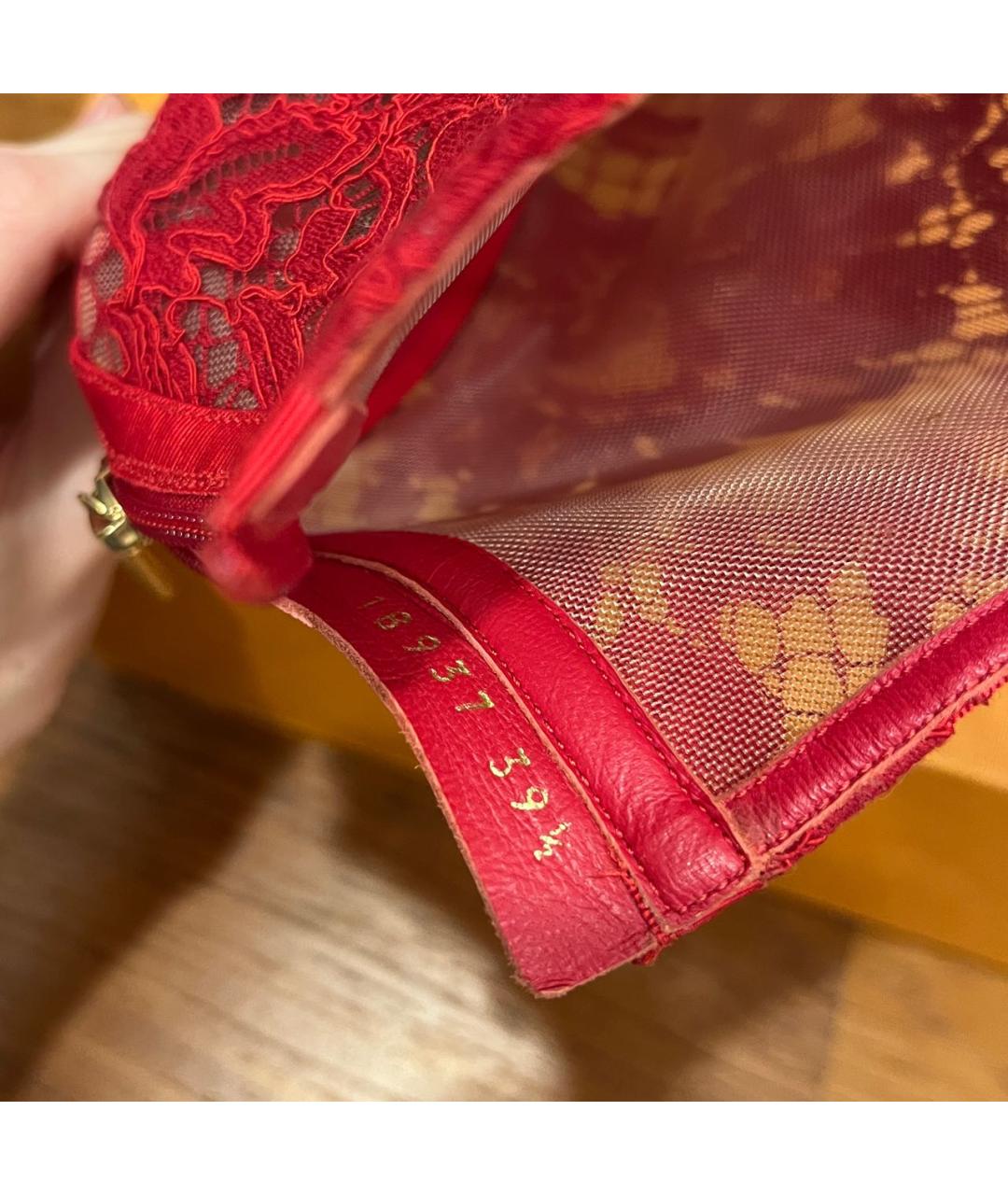 DOLCE&GABBANA Красные текстильные ботильоны, фото 6