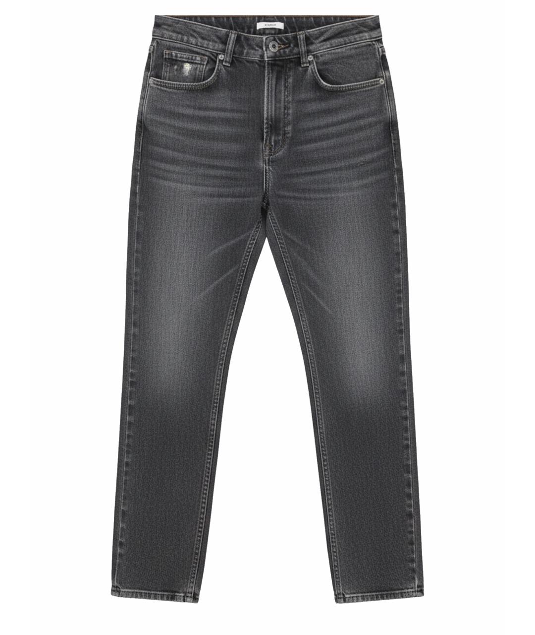 12 STOREEZ Серые хлопковые прямые джинсы, фото 1