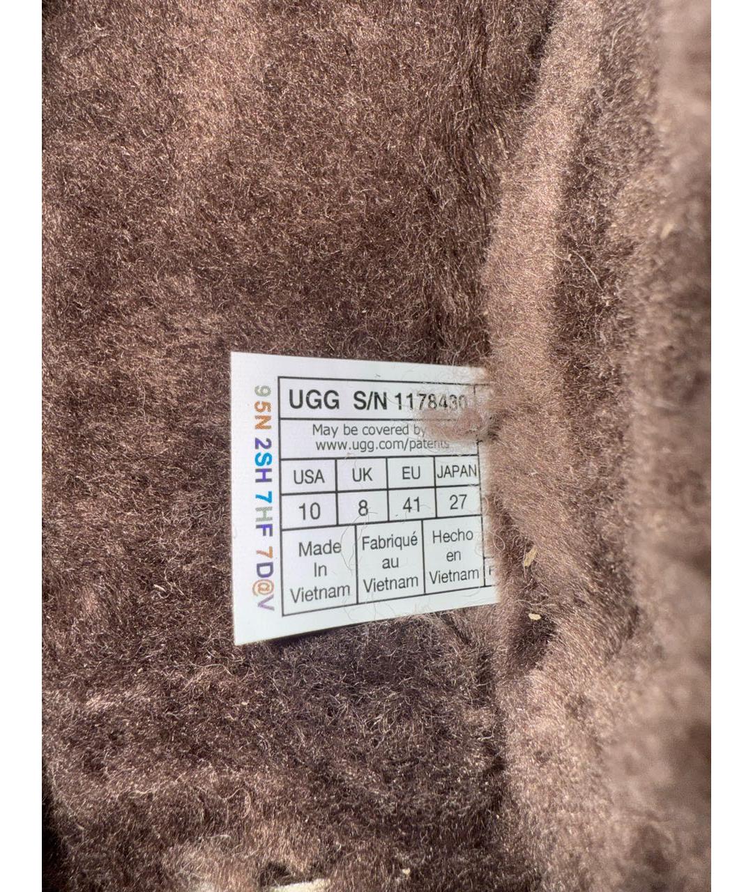 UGG AUSTRALIA Коричневые замшевые сабо, фото 5