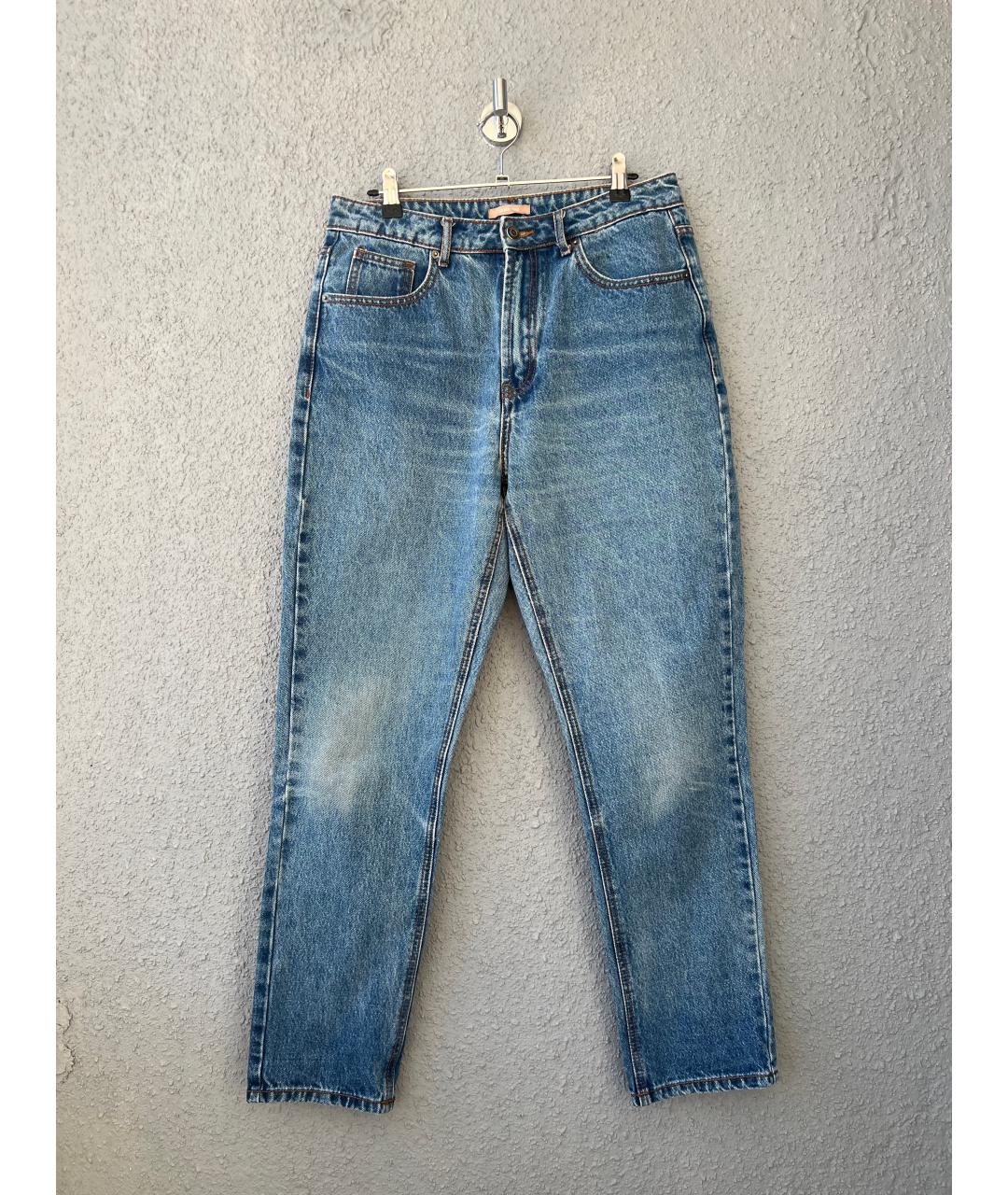 12 STOREEZ Голубые хлопковые прямые джинсы, фото 7