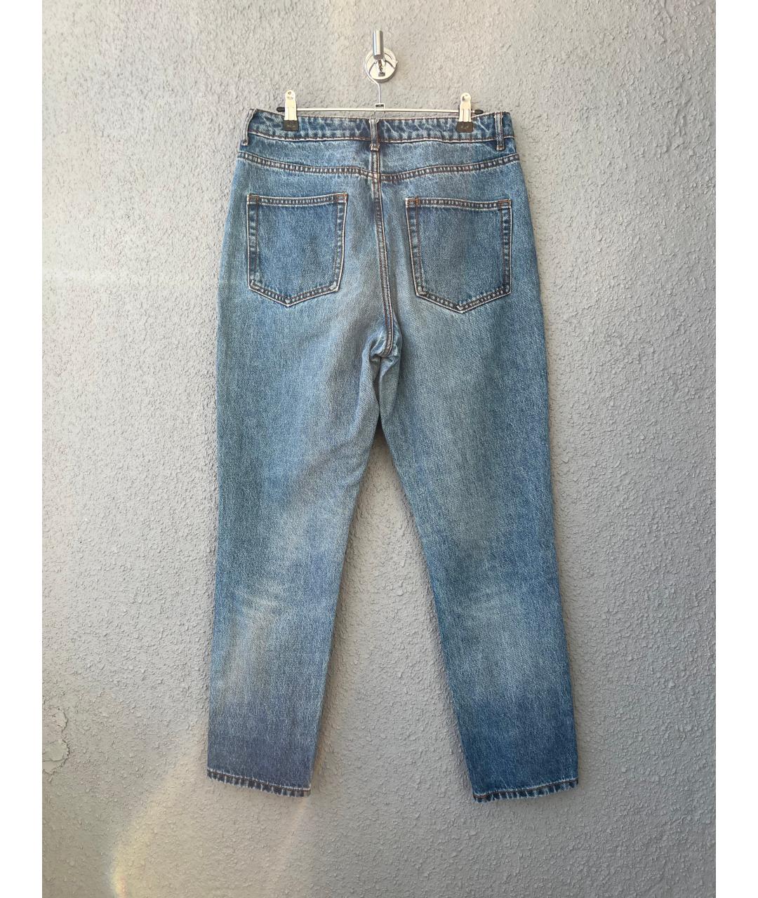 12 STOREEZ Голубые хлопковые прямые джинсы, фото 2