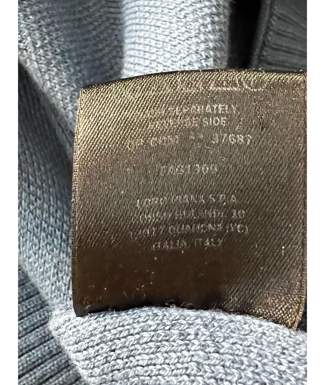 LORO PIANA Голубой хлопковый джемпер / свитер, фото 5