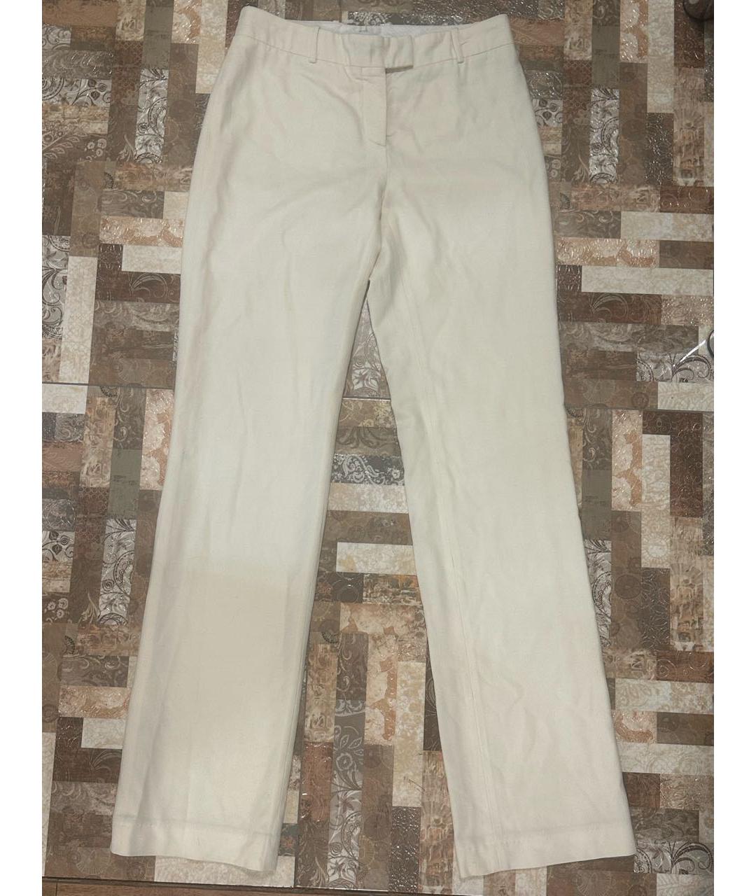 CELINE Бежевые хлопковые прямые брюки, фото 5