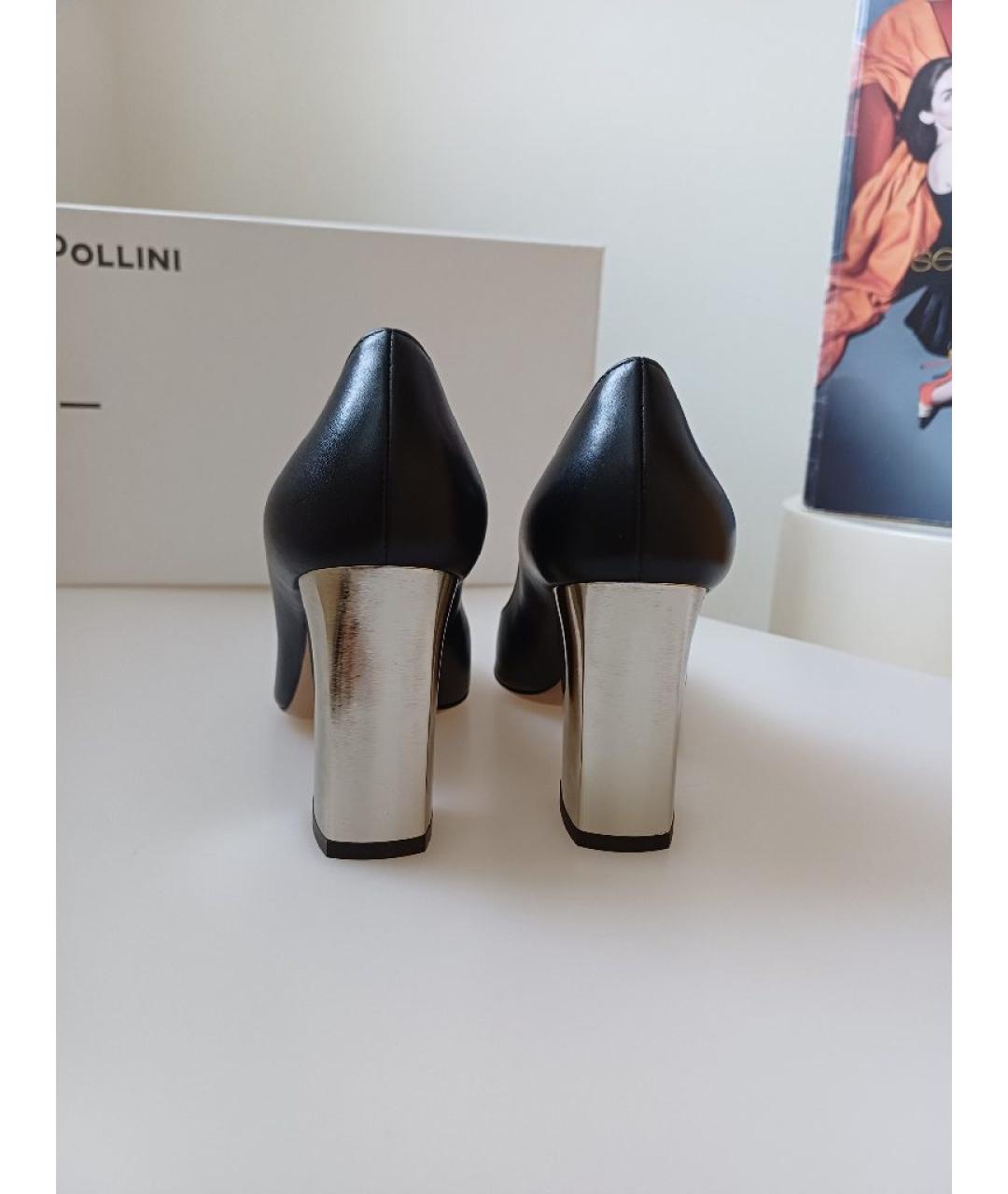 POLLINI Черные кожаные туфли, фото 7