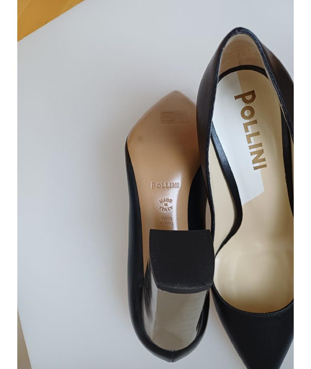 POLLINI Черные кожаные туфли, фото 8