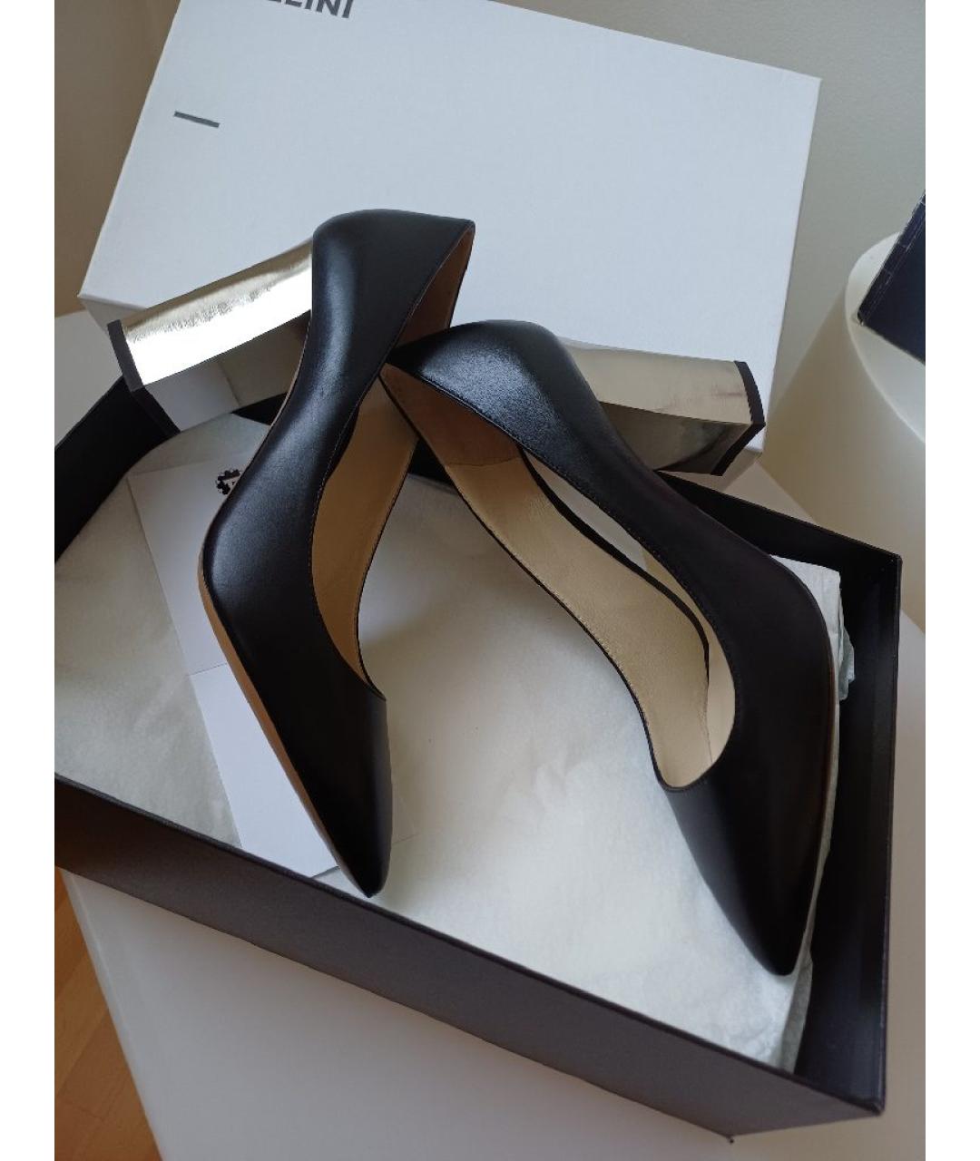 POLLINI Черные кожаные туфли, фото 3