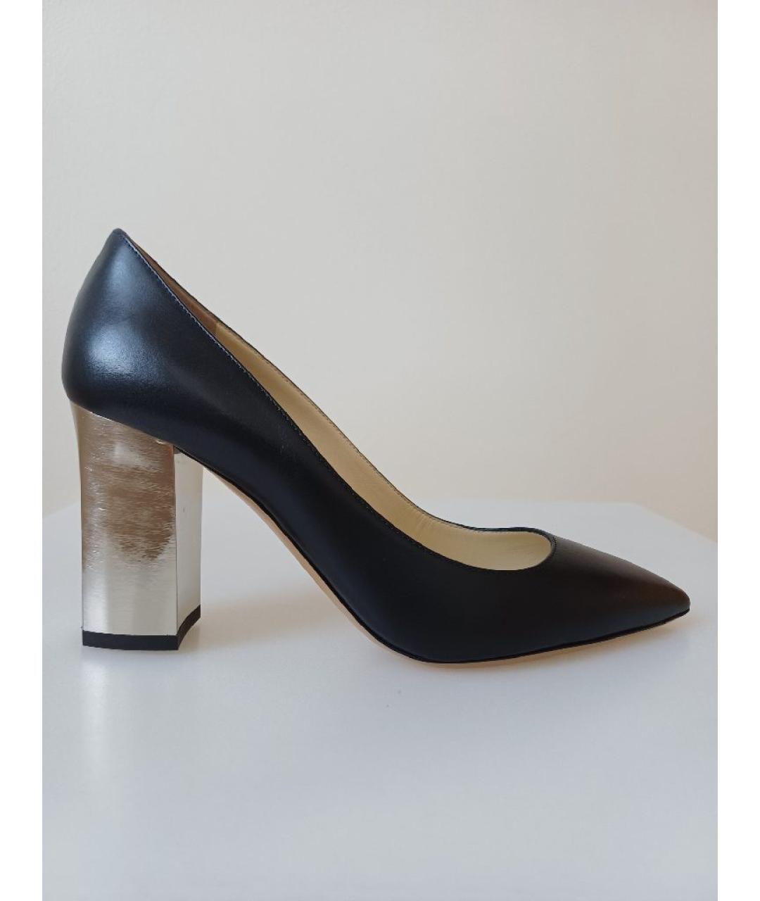 POLLINI Черные кожаные туфли, фото 9