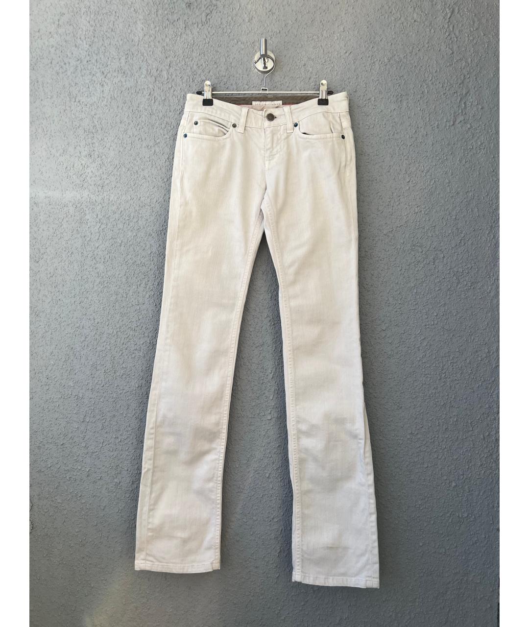 STELLA MCCARTNEY Бежевые хлопко-эластановые прямые джинсы, фото 7