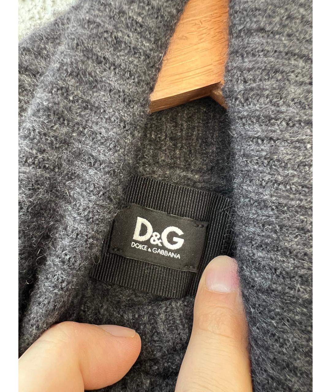DOLCE&GABBANA Серый шерстяной джемпер / свитер, фото 2