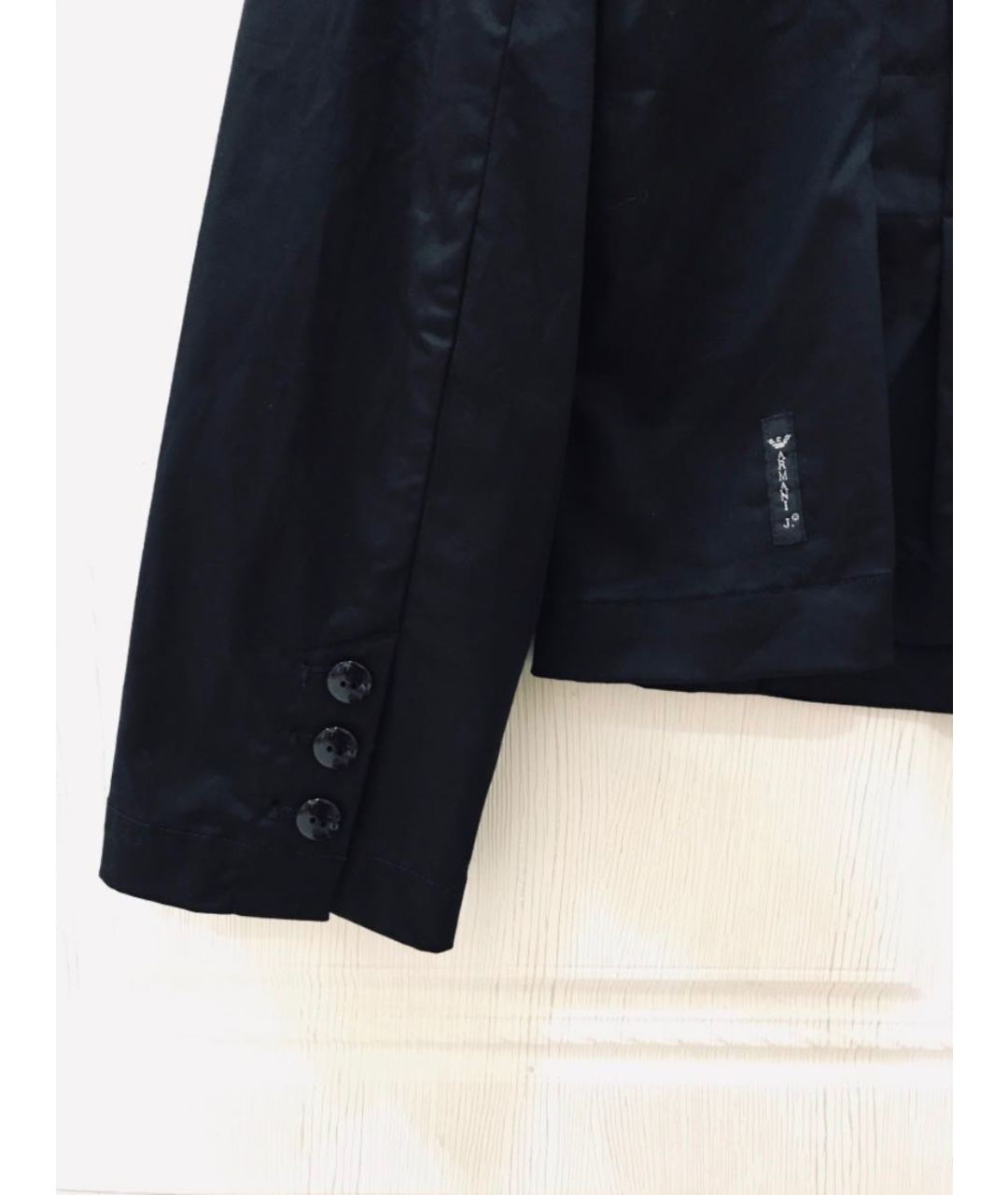 ARMANI JEANS Черный хлопко-эластановый жакет/пиджак, фото 4