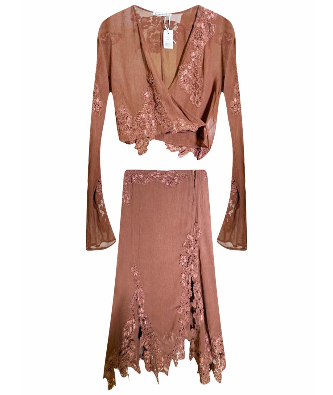 ACNE STUDIOS Коричневый костюм с юбками, фото 1